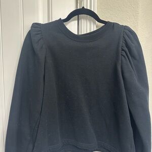Abercrombie & Fitch Black sweatshirt with puff sleeve